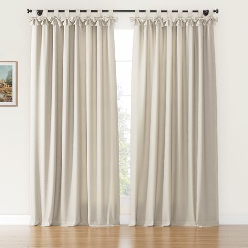 ChadMade 84 x 84 Inches Tab Top Curtain with Sewn-on Bow 1 Panel