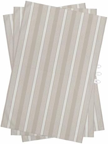 Gray Brown Striped Kitchen Towels Set of 3, Water Absorbent Dish