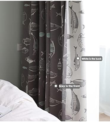 80% Blackout Gray Curtains & Drapes for Bedroom - Farmhouse Curtains