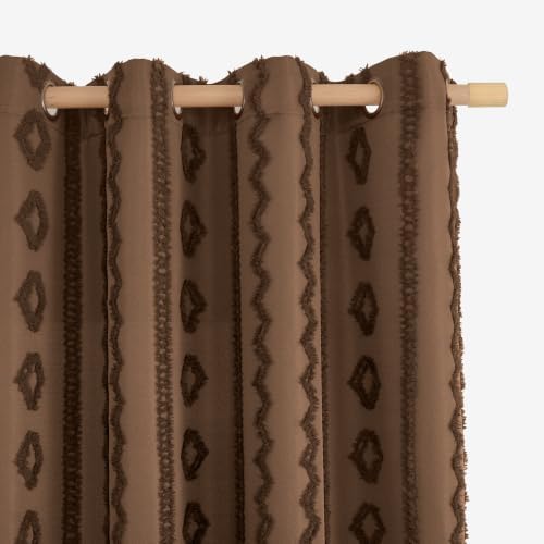 BGment Brown Curtains 96 Inches Long for Living Room, 52 x 96 Inch