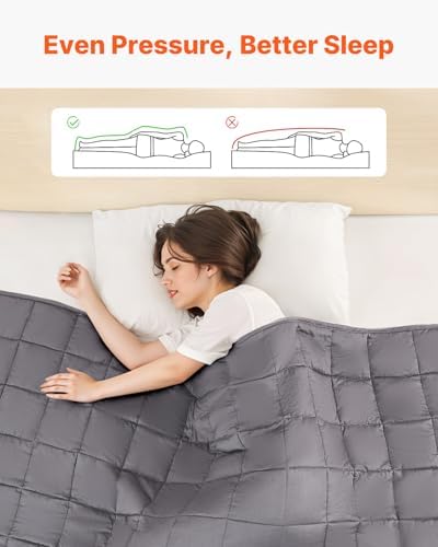 VEVOR Weighted Blanket 80 x 87 inch - King Size, 25 lbs Heavy Blanket