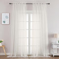 Gwine Ivory Sheer Curtains 96 Inches Long 2 Panels for Living Room