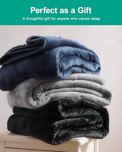 Ultra Soft Sherpa Weighted Blanket for Adults, 60"x80" 25lbs Heavy
