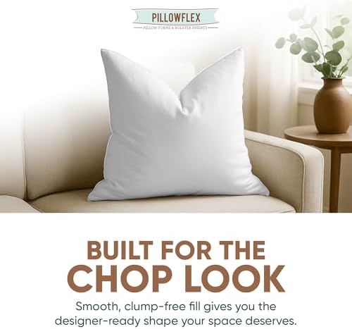 Pillowflex Synthetic Down Pillow Insert 20x20 in - Karate Chop Pillow