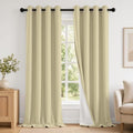 2 Panels 100% Blackout Curtains, Midweight Grommet Drapes