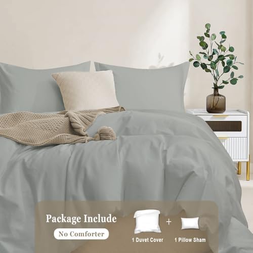 100-Percent Cotton Duvet Cover Set, Hidden Zipper Closure, Ultra Soft