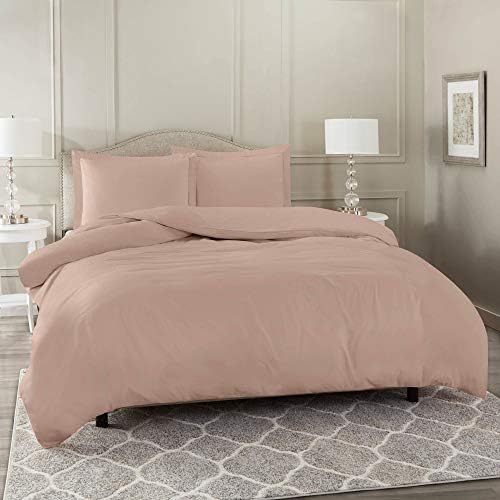 Taupe Twin Duvet Cover Set Twin Size with Button Closure, 100% Cotton