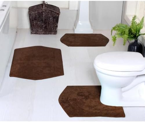 TRP Quick Dry Super Absorbent Tufted 100% Cotton Bathroom Rugs Sets