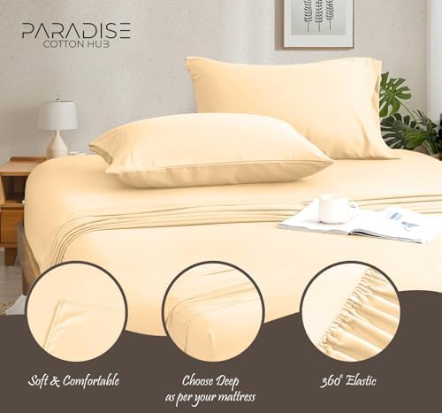 Lightweight Hotel Luxury 4-Piece Sheet Set 400-TC Egyptian Cotton