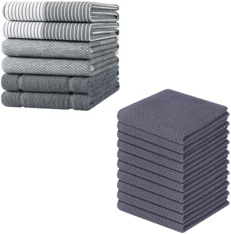 Homaxy Premium Kitchen Towels 18"x28", 6 Pack Large Cotton 380 GSM
