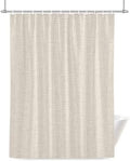 Minimalist Creamy White Shower Curtain for Bathroom Rustic Neutral