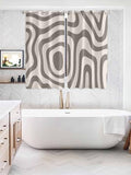 Abstract Stripes Window Curtains Panels with Silver Grommet,Modern