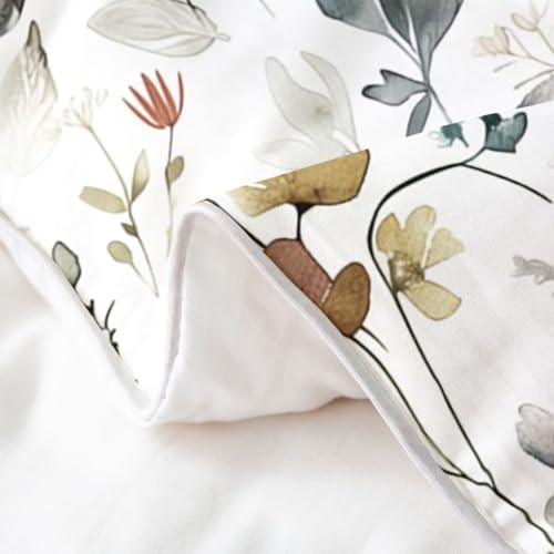 Erosebridal Boho Duvet Cover Set Watercolor Floral 100% Cotton