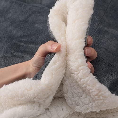 NANPIPER King Size Sherpa Blanket, Soft Fleece Throw for Bed