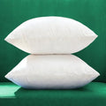 Extra Thick and Full Set of 2 Plump Cotton Fabric Throw Pillow