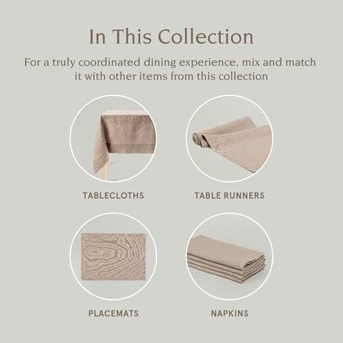 Over&Back 18x90 Washed 100% Linen Table Runner - Washable Table