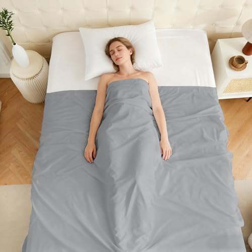 CULVE King Microfiber Flat Sheet Only, 1 Pack (105x102,Light Gray)