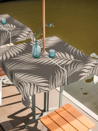 Rustic Palm Leaves Outdoor Tablecloth 60"x60" Square Tablecloth with