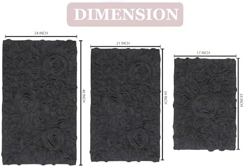 Home Weavers Bell Flower Collection 100% Cotton Tufted Bath Rugs