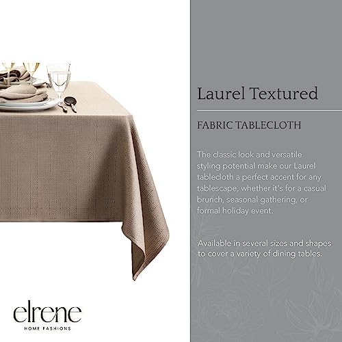Elrene Home Fashions Laurel Solid Texture Water and Stain Resistant