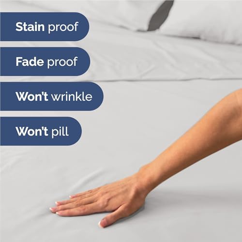 Full Size 4 Piece Sheet Set - Breathable & Cooling Sheets - French