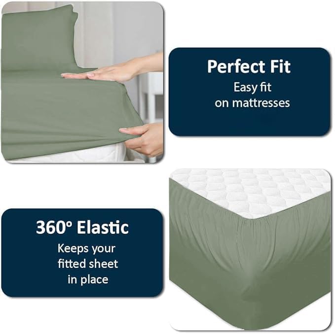 Silentnight Top Split California King Sheets for Adjustable Bed - 100%