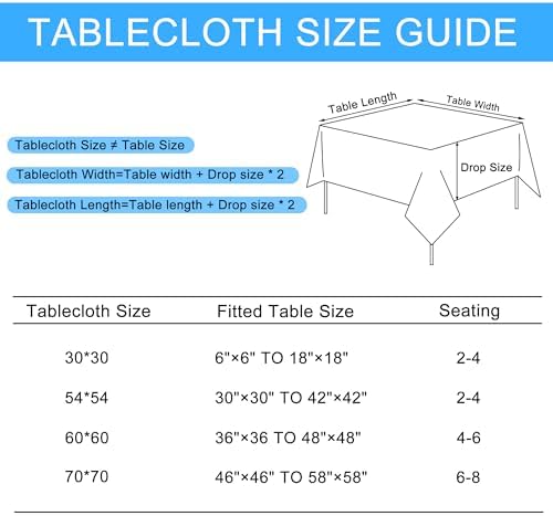 Hiasan Beige Faux Linen Square Tablecloth 60 x 60 Inch for Dining Room