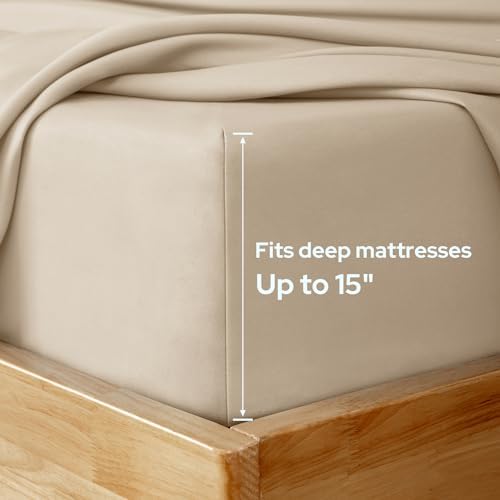 HOMEIDEAS Full Size Bed Sheets - 6 Piece Set (Cream) - Extra Soft