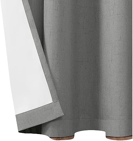 Eclipse Pembroke 100% Blackout, Faux Linen Grommet Window Curtains