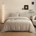 Simple&Opulence Linen Duvet Cover Set Queen, Linen Cotton Blend with