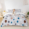 Castle Fairy Polka Dots Kids Duvet Cover Set King Size,Circle Dot