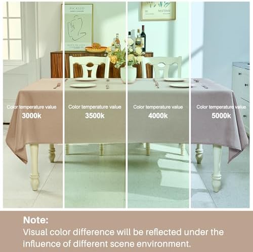 IVAPUPU Textured Linen Table Cloth for Rectangle Table, Khaki