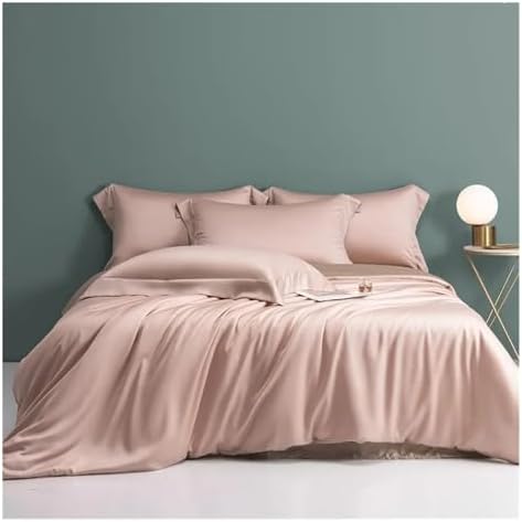 600TC Reversible Cream Brown Duvet Cover with Zipper Ties Soft Cooling