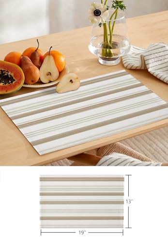 Bohemia Table Runner and Placemats for Dining Table,Burlap Coffee