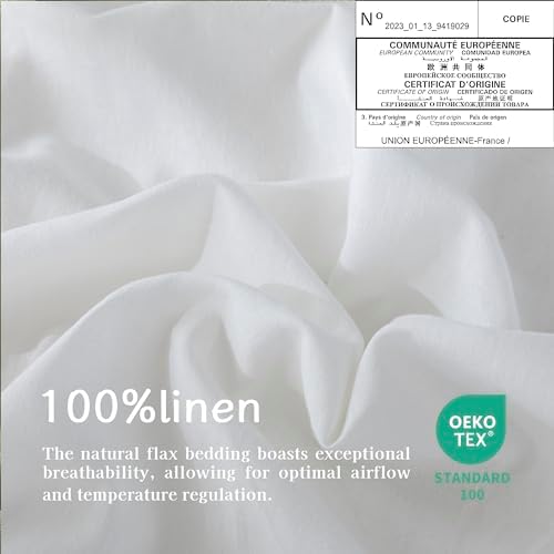 EVERLY 100% Pure Linen Round Tablecloths 90Inch Round Machine Washable