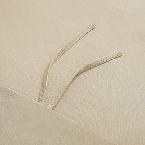 Beige Queen/Full Size Duvet Cover Set,100% Natural Cotton 600 Thread
