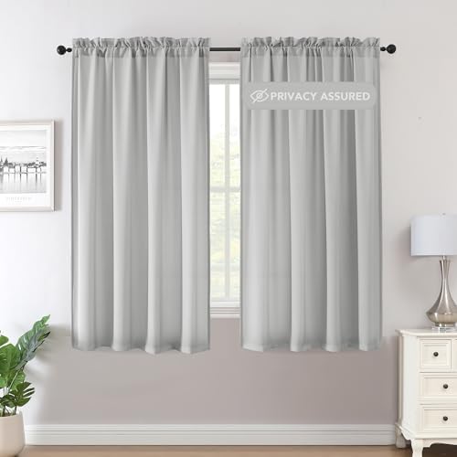 H.VERSAILTEX Sheer Curtains 63 inches Long Non-See-Through Farmhouse
