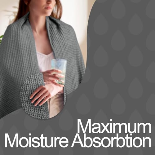 100% Cotton Blanket King Size, Grey, 90x108 Inches