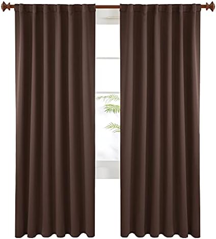 KEMCO Back Tab and Rod Pocket Blackout Curtains Solid Thermal