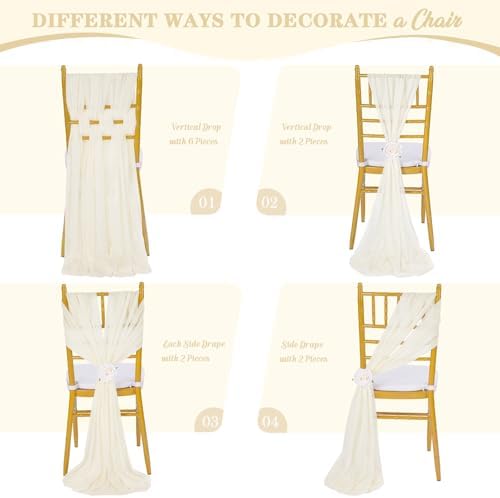 Beige Table Runner 10 Packs Chiffon Wedding Centerpiece Runners