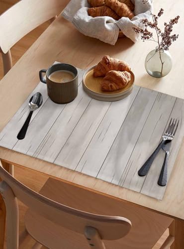 Placemats Set of 8, Beige Woven Placemat, Linen Place Mats for