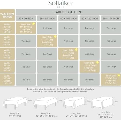 Softalker Jacquard Rectangle Tablecloth - Geometric Line Damask Table