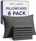 Standard Pillow Cases - 6 Pack Pillowcase Covers - 20" x 26"