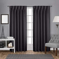 EXCLUSIVE HOME Sateen Twill Woven Room Darkening Blackout Pinch