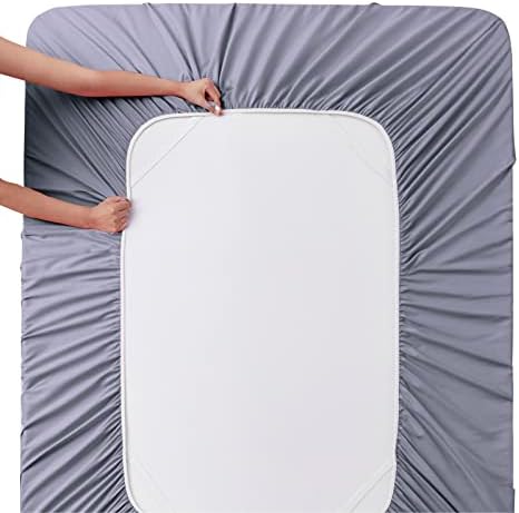 Manyshofu Extra Deep Pocket Twin Sheets, Grey Microfiber, 3 Piece