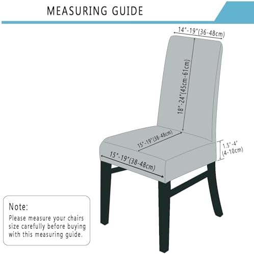 Waterproof Dining Chair Covers, Removable Washable Jacquard Slipcover