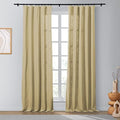 TWOPAGES Heavyweight Linen Textured Privacy Curtain 84 Inches Long