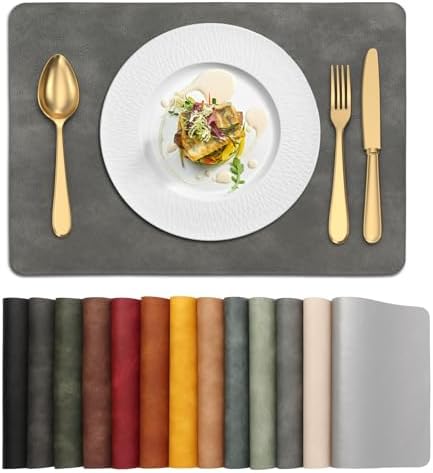 UnivoColors Placemats,Heat Resistant Placemats Set of 6 Washable 12 x