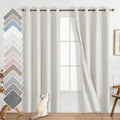 100% Blackout Curtains for Bedroom - Linen Textured Full Light