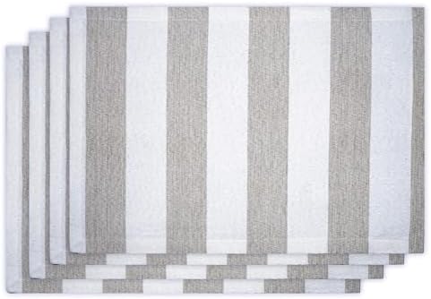Cloths Big Stripe Placemats for Dining Table Set of 4, Heat Resistant